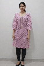 Baby rose printed straight kurti