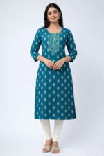 Teal Blue cotton Kurti