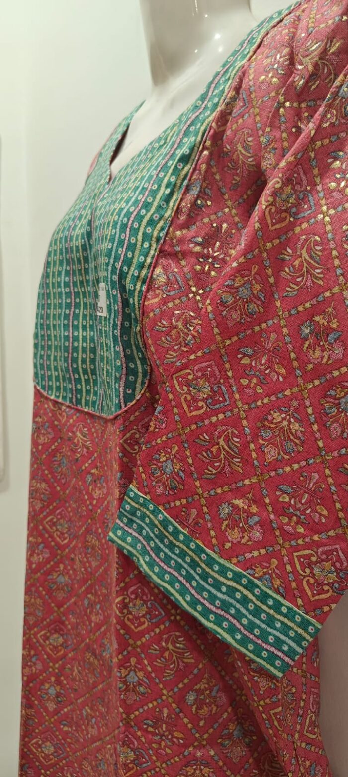 Ajrakh Print heavy cotton kurti - Image 4