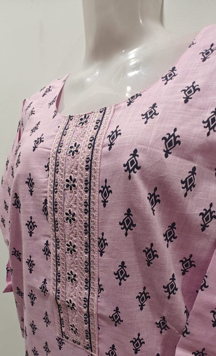 Baby rose printed straight kurti - Image 5