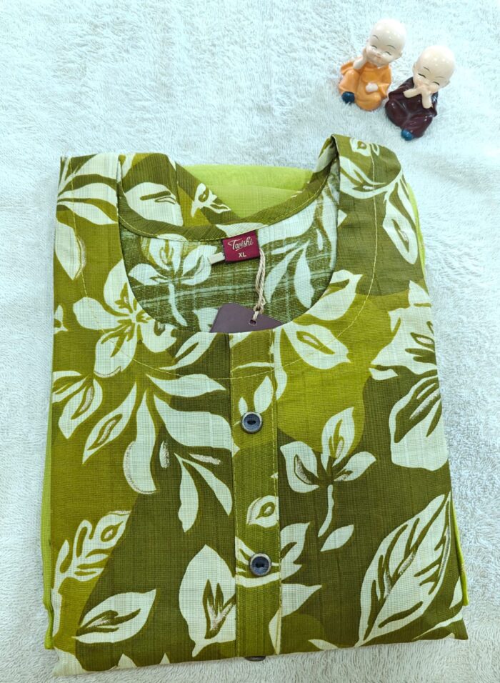 Festive Wear Olive Green Kurta set - Image 1