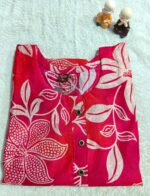 Red Floral Print Cotton kurta set