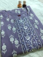 Blueberry cotton kurti - Image 2