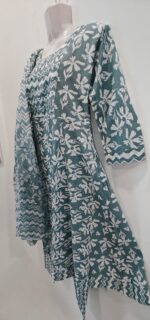 Anarkali/Flared style kurta with Pant and Dupatta - Image 2