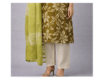 Festive Wear Olive Green Kurta set - Image 4