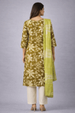 Festive Wear Olive Green Kurta set - Image 5