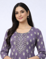 Blueberry cotton kurti - Image 5