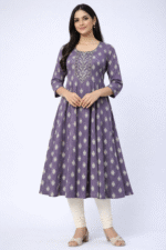Blueberry cotton kurti