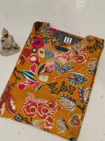 Mustard Floral V Neck co-ord Set