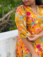 Mustard Floral V Neck co-ord Set - Image 5