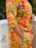 Mustard Floral V Neck co-ord Set - Image 6