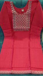 Light Wine Red Embroidery Top - Image 3