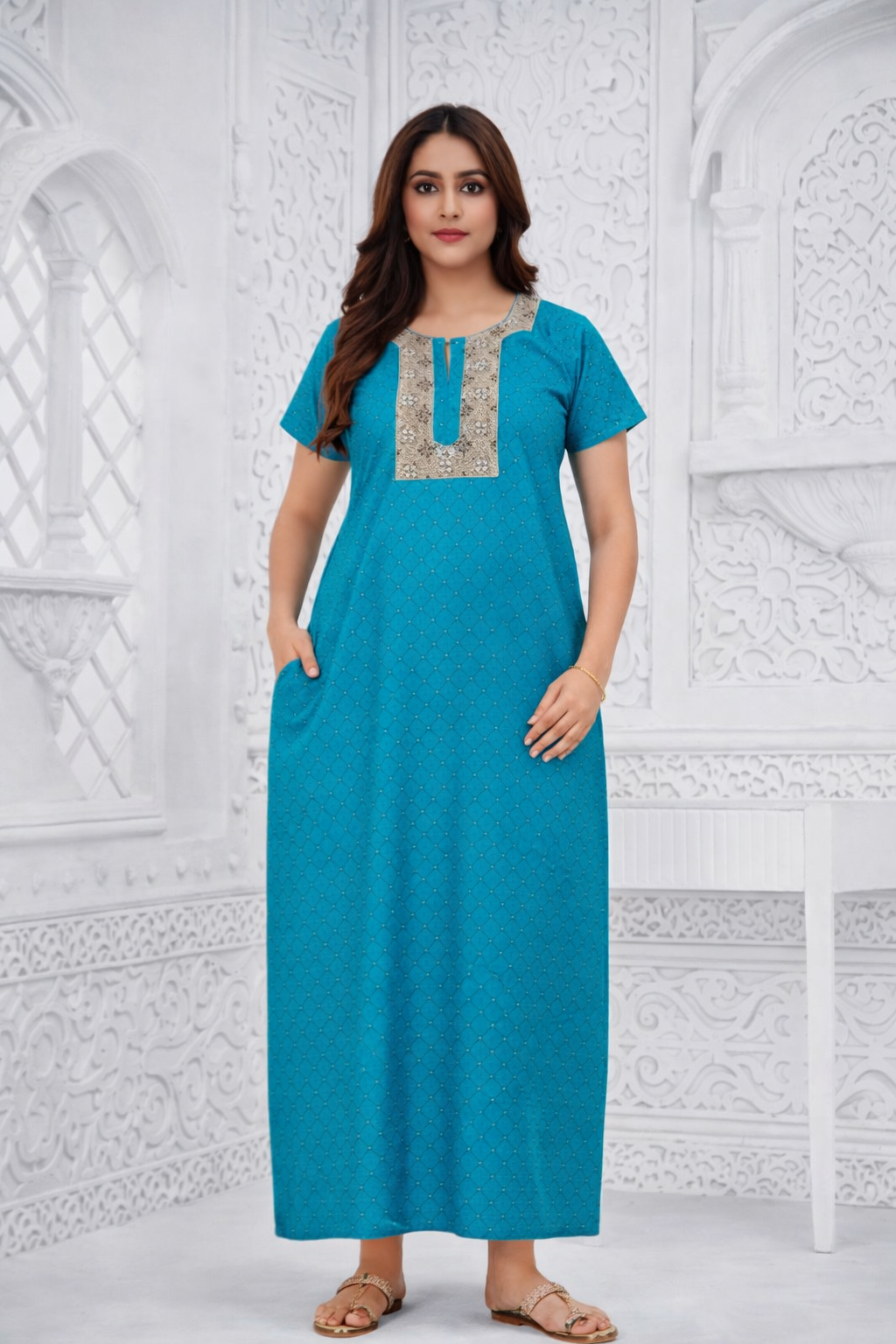 Copilot_20260328_125103 Cotton Nighty for Women - Image 1