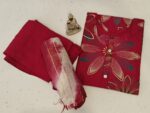 Red Color Floral Kurta Set - Image 3
